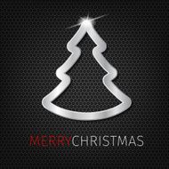 christmas tree on vector background