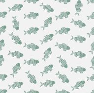 Seamless colorful background made of abstract fish