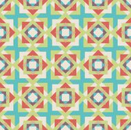 Seamless colorful background made of abstract geometric shapes