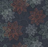 Seamless colorful background made of abstract flowers