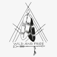 Hand-drawn tribal design element for logo or print