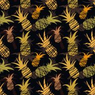 Seamless pattern with pineapples N18