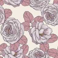 Seamless floral pattern Roses 5