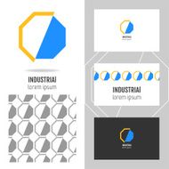 Business logo for the company Vector polygon element editing N2