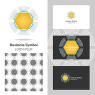 Business logo for the company Vector polygon element editing N5