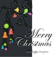 Beautiful Christmas card with decorations N3