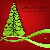 Beautiful Christmas card with decorations N4
