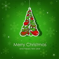 Beautiful vector Christmas card N6