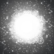 Neutral winter space with circle cloud