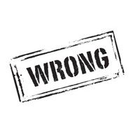 Black vector grunge stamp WRONG