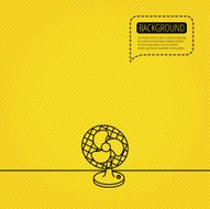 Ventilator icon Fan or propeller sign