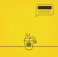 Tea bag icon Natural hot drink sign N6