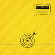 Target with arrow icon Dart aim sign N12