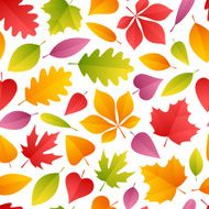 Autumn leaves seamless pattern N34