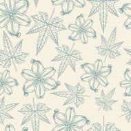 Flowers and leaves N6