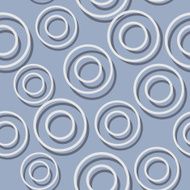 White circle with shadow seamless pattern on gray background
