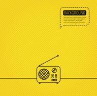 Radio icon Retro musical receiver sign N2