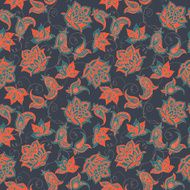 Floral Paisley Pattern Seamless Asian Textile Background N6