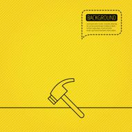 Hammer icon Repair or fix tool sign N2