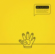 Construction gloves icon Textile protection
