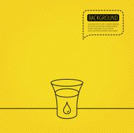 Glass of water icon Drop sign N2