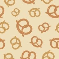 Hand drawn pretzel seamless pattern N2