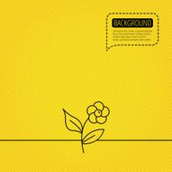 Flower with petals icon Plant and leaves sign