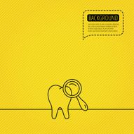 Dental diagnostic icon Tooth hygiene sign