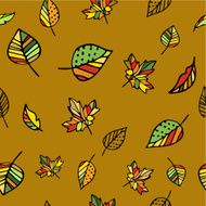 Autumn pattern with leaves N4
