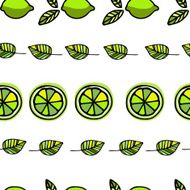 Seamless pattern with lemons N6