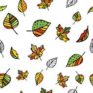 Autumn pattern with leaves N5