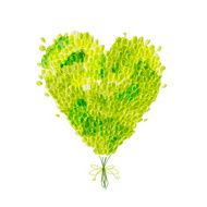 Holiday balloons heart shape for your design