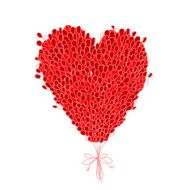 Holiday balloons heart shape for your design N2