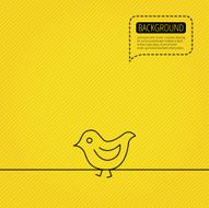 Bird icon Chick with beak sign