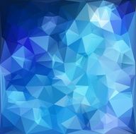 Blue White Polygonal Mosaic Background N10