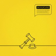 Auction hammer icon Justice and law sign N6