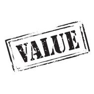 Black vector grunge stamp VALUE