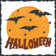 Hand drawn happy halloween greeting card