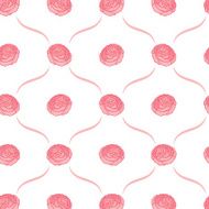 Seamless vector pattern retro roses