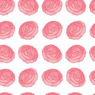 Seamless vector pattern retro roses N2