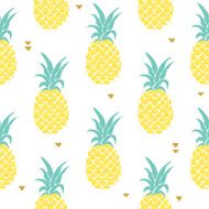 Vector Seamless Pattern with Pineapples