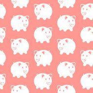 Seamless pattern with piggy