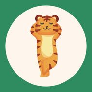 animal tiger cartoon theme elements