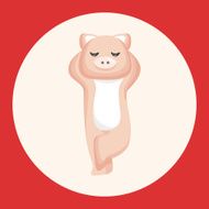 animal pig cartoon theme elements