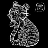 Chinese Zodiac Animal astrological sign Tiger N4