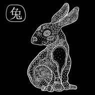 Chinese Zodiac Animal astrological sign rabbit N4