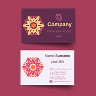 Modern simple light business card template N15