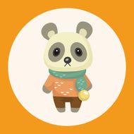 animal panda winter cartoon theme elements