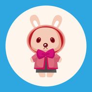 animal rabbit winter cartoon theme elements