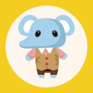 animal elephant winter cartoon theme elements